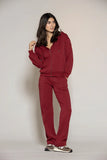 BLUE CARLY PANTS Brown & Cherry