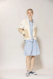 BLUE Lana Teddyfleece Jacket Cream/White