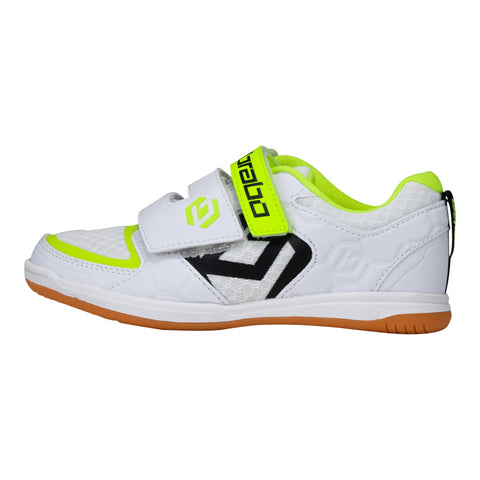 BRABO INDOOR VELCRO SHOE JR. WIT/GEEL