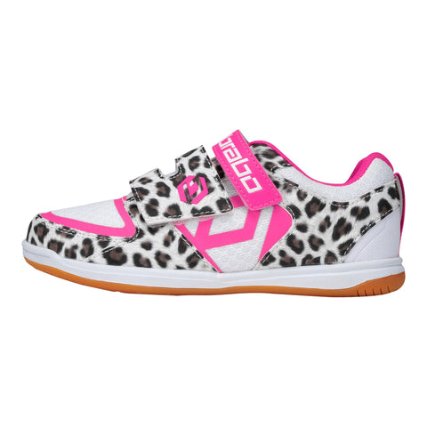 BRABO INDOOR VELCRO SHOE JR. PINK LEOPARD