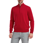 Footjoy Woolblend Lined 1/2 zip ROOD KHGCC