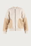 BLUE Lana Teddyfleece Jacket Cream/White