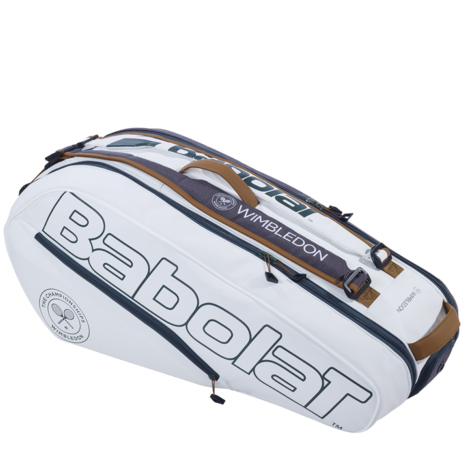 BABOLAT RACKETBAG RH6 PURE WIMBLEDON WHITE GREY